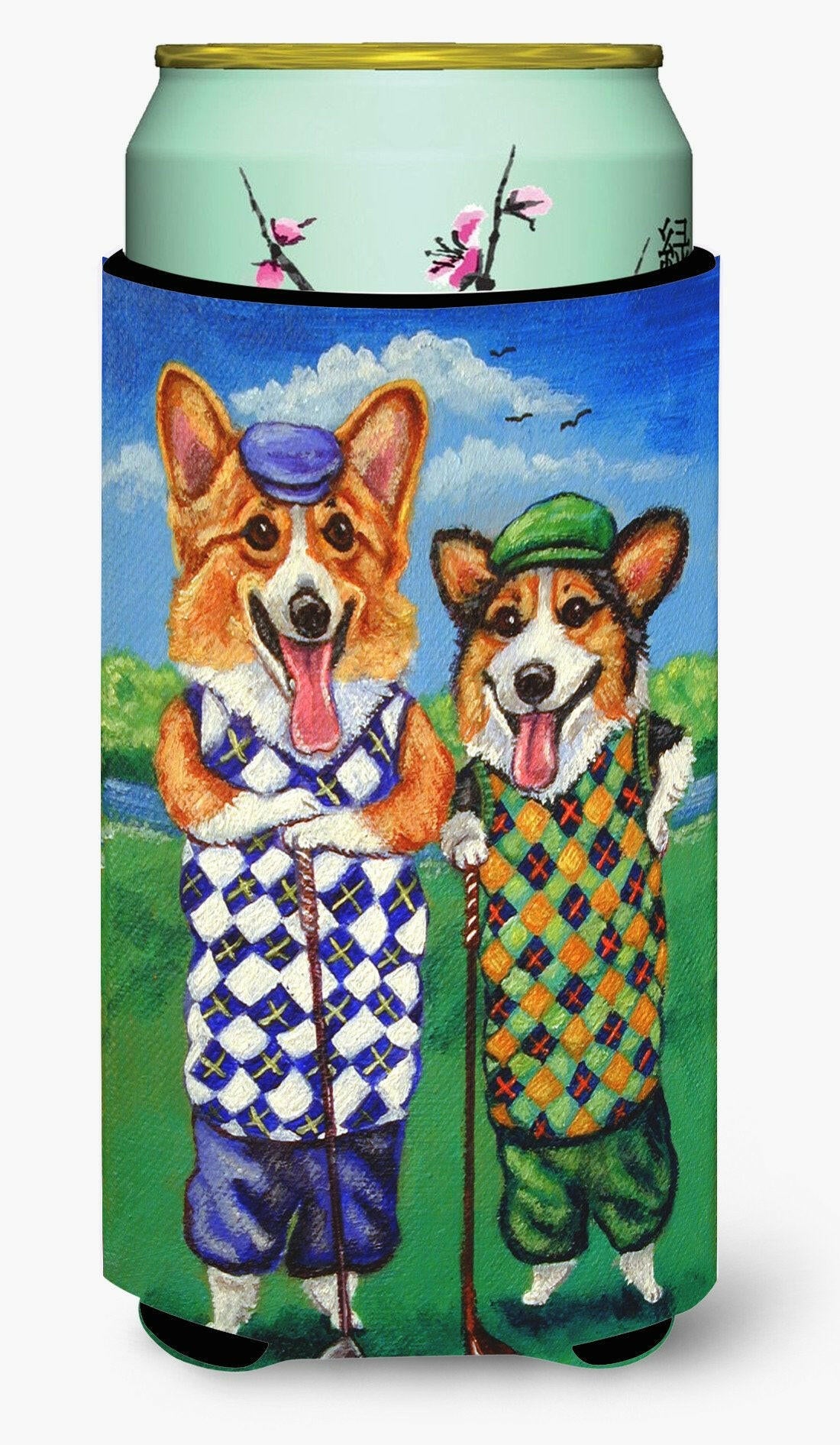 Corgi Golfers Tall Boy Beverage Insulator Hugger 7361TBC by Caroline&#39;s Treasures