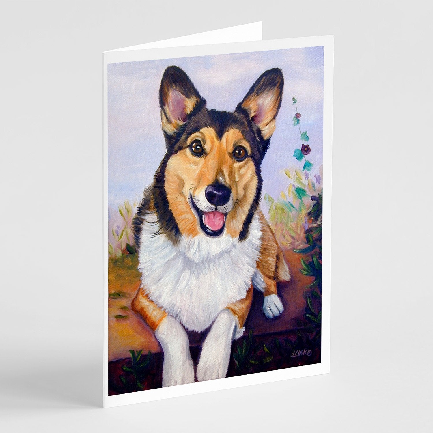 Buy this Pembroke Corgi Waiting Greeting Cards and Envelopes Pack of 8