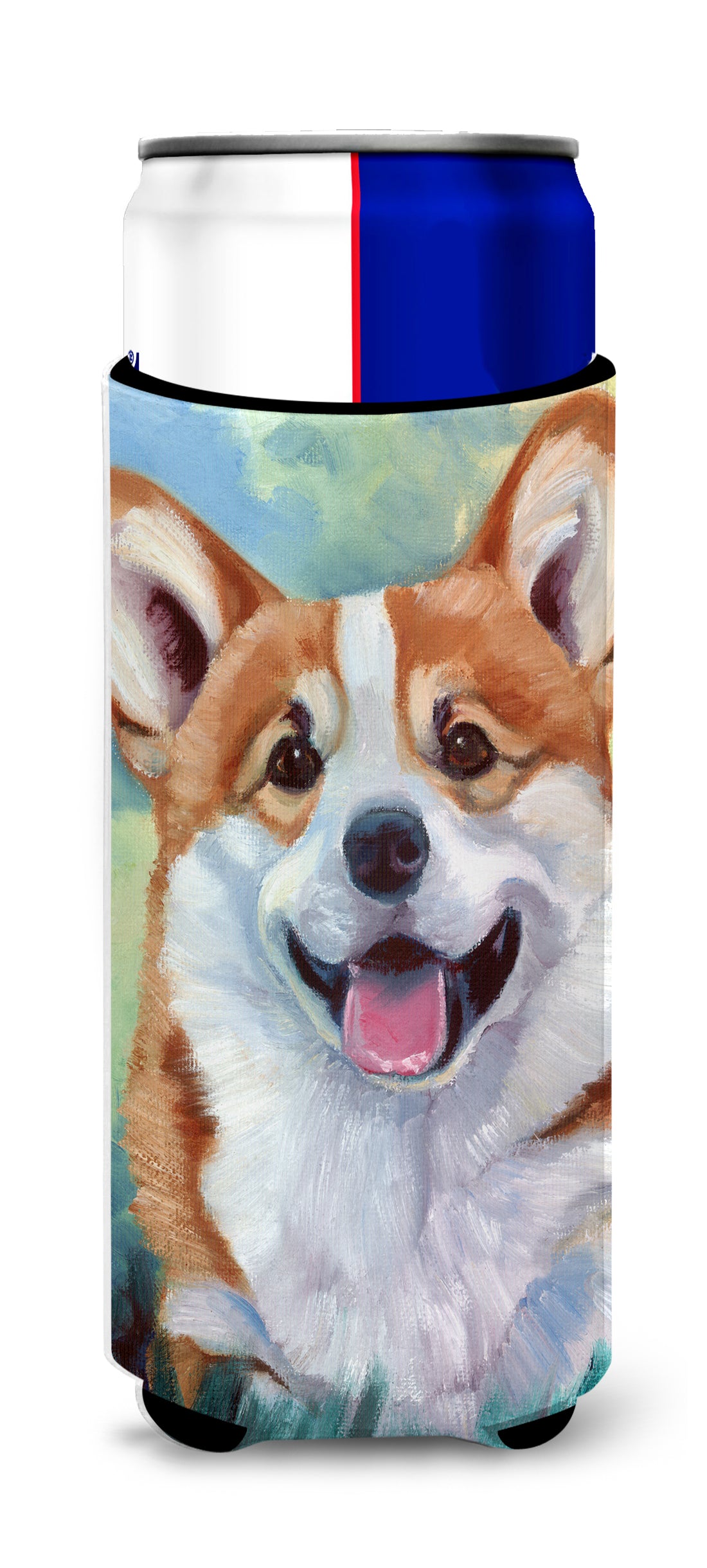 Pembroke Corgi Happy Face  Ultra Beverage Insulators for slim cans 7366MUK  the-store.com.