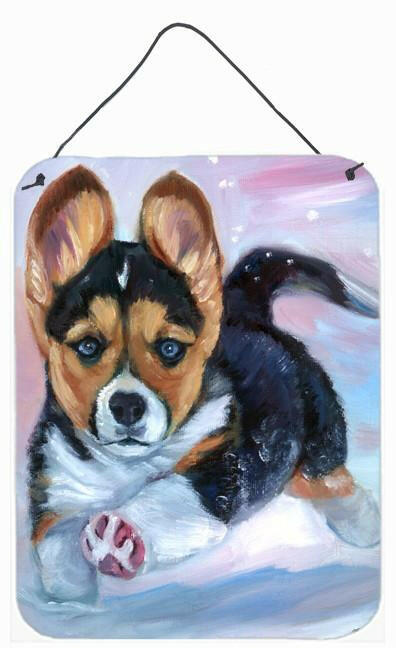Puppy Chase Corgi Wall or Door Hanging Prints 7371DS1216 by Caroline's Treasures