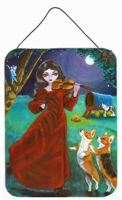 Fairy Moon Dance with Corgi Wall or Door Hanging Prints 7376DS1216 by Caroline's Treasures