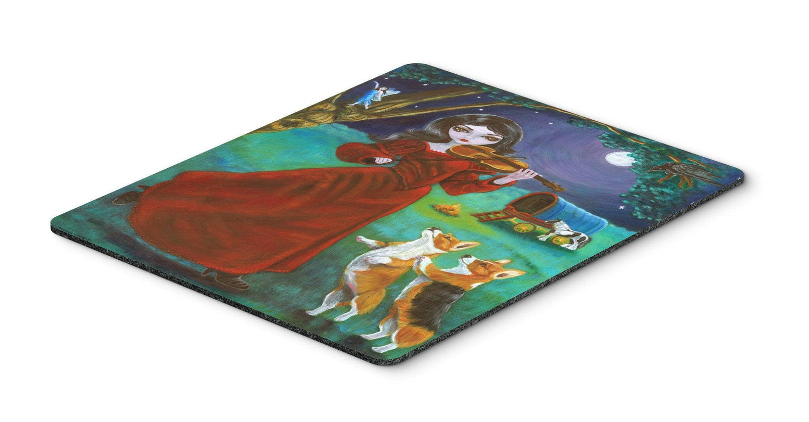 Fairy Moon Dance with Corgi Mouse Pad, Hot Pad or Trivet 7376MP by Caroline's Treasures