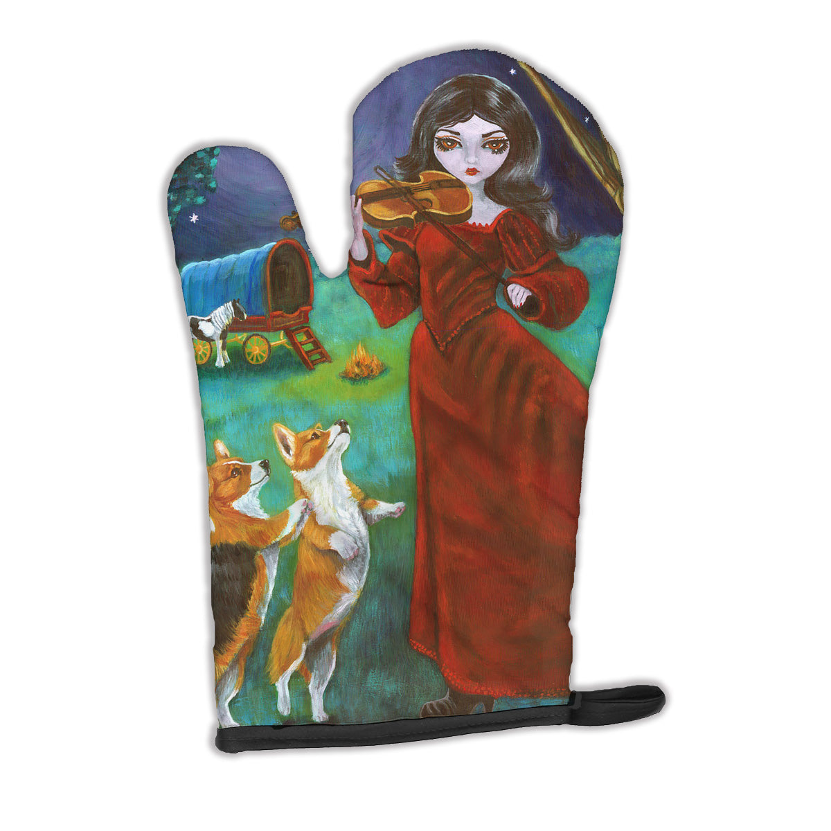 Fairy Moon Dance with Corgi Oven Mitt 7376OVMT  the-store.com.