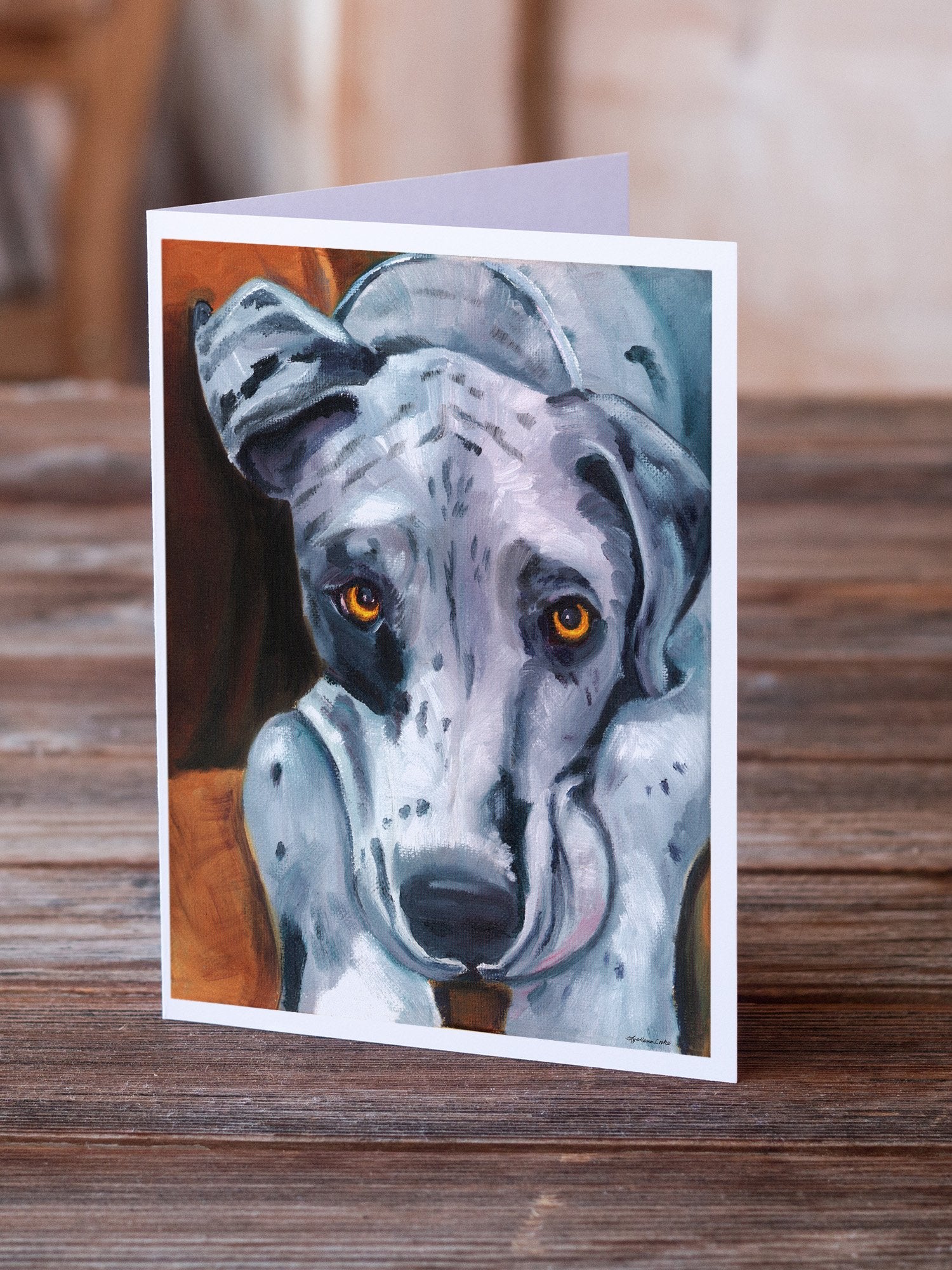 Buy this Great Dane Waiting Patiently Greeting Cards and Envelopes Pack of 8