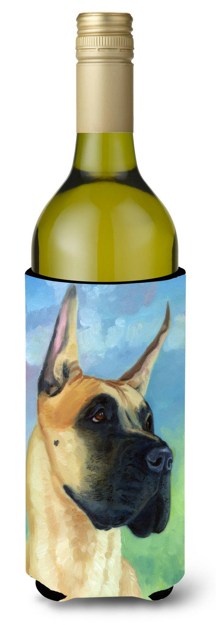 Great Dane Apollo the Great Wine Bottle Beverage Insulator Hugger 7387LITERK by Caroline&#39;s Treasures