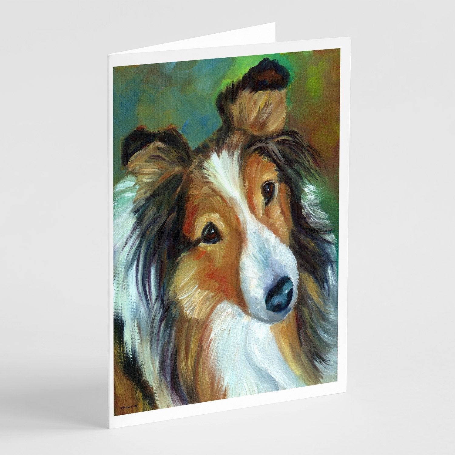 Buy this Sheltie Curiosity Greeting Cards and Envelopes Pack of 8