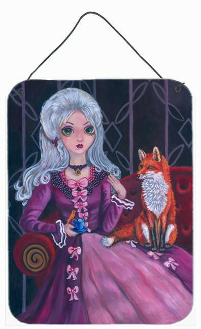 Tea Time Fox Wall or Door Hanging Prints 7398DS1216 by Caroline's Treasures