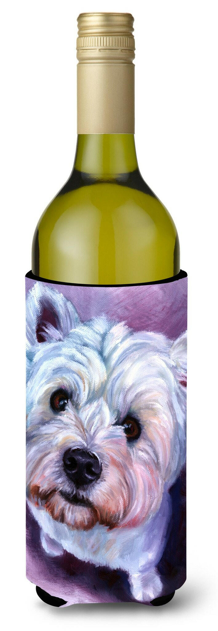 Whatsup Westie Wine Bottle Beverage Insulator Hugger 7400LITERK by Caroline's Treasures