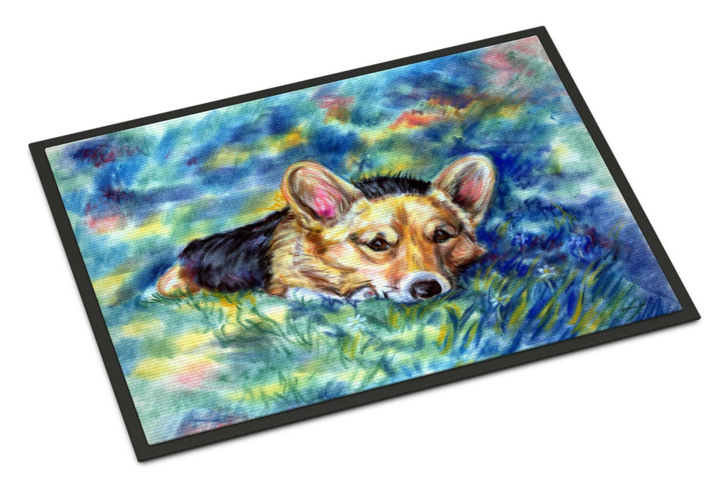 Corgi Tuckered Out Indoor or Outdoor Mat 18x27 7409MAT - the-store.com