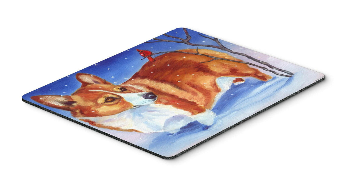 Corgi Cardinal Buddy Mouse Pad, Hot Pad or Trivet 7411MP by Caroline&#39;s Treasures