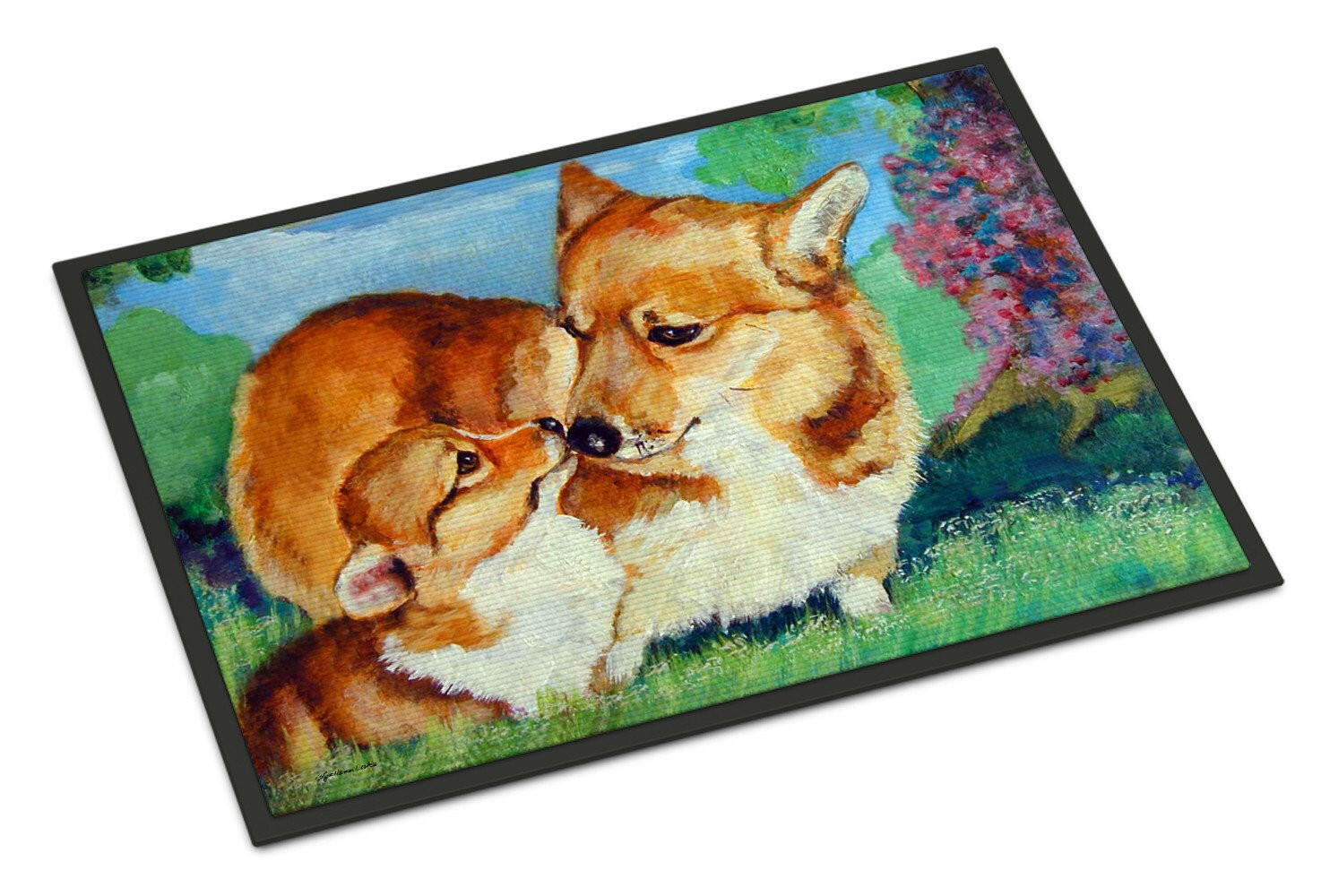 Corgi Momma's Love Indoor or Outdoor Mat 18x27 7412MAT - the-store.com