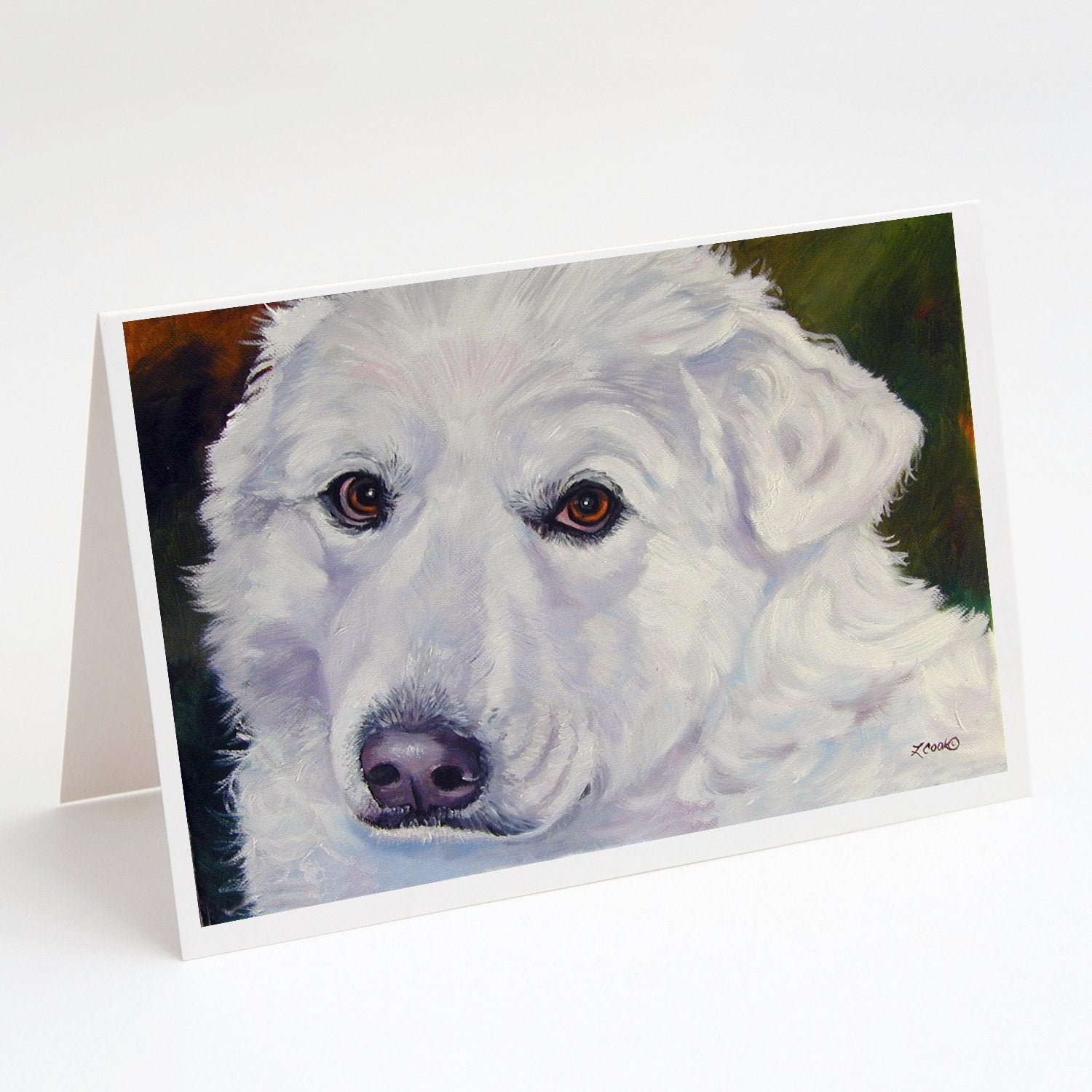 Buy this Great Pyrenees Contemplation Greeting Cards and Envelopes Pack of 8