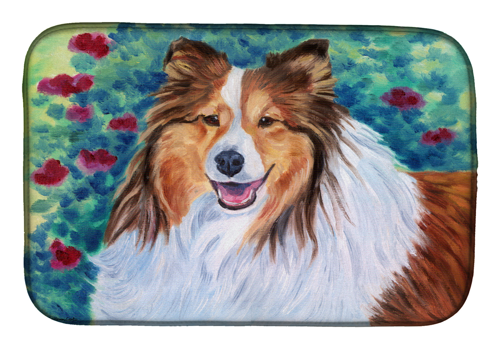 Sheltie Dish Drying Mat 7424DDM  the-store.com.