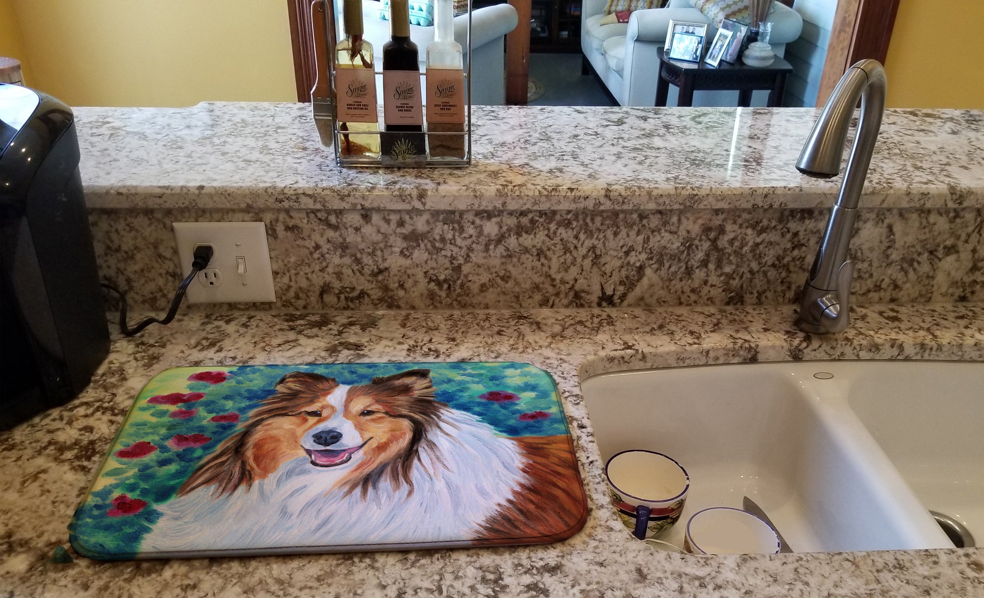 Sheltie Dish Drying Mat 7424DDM  the-store.com.