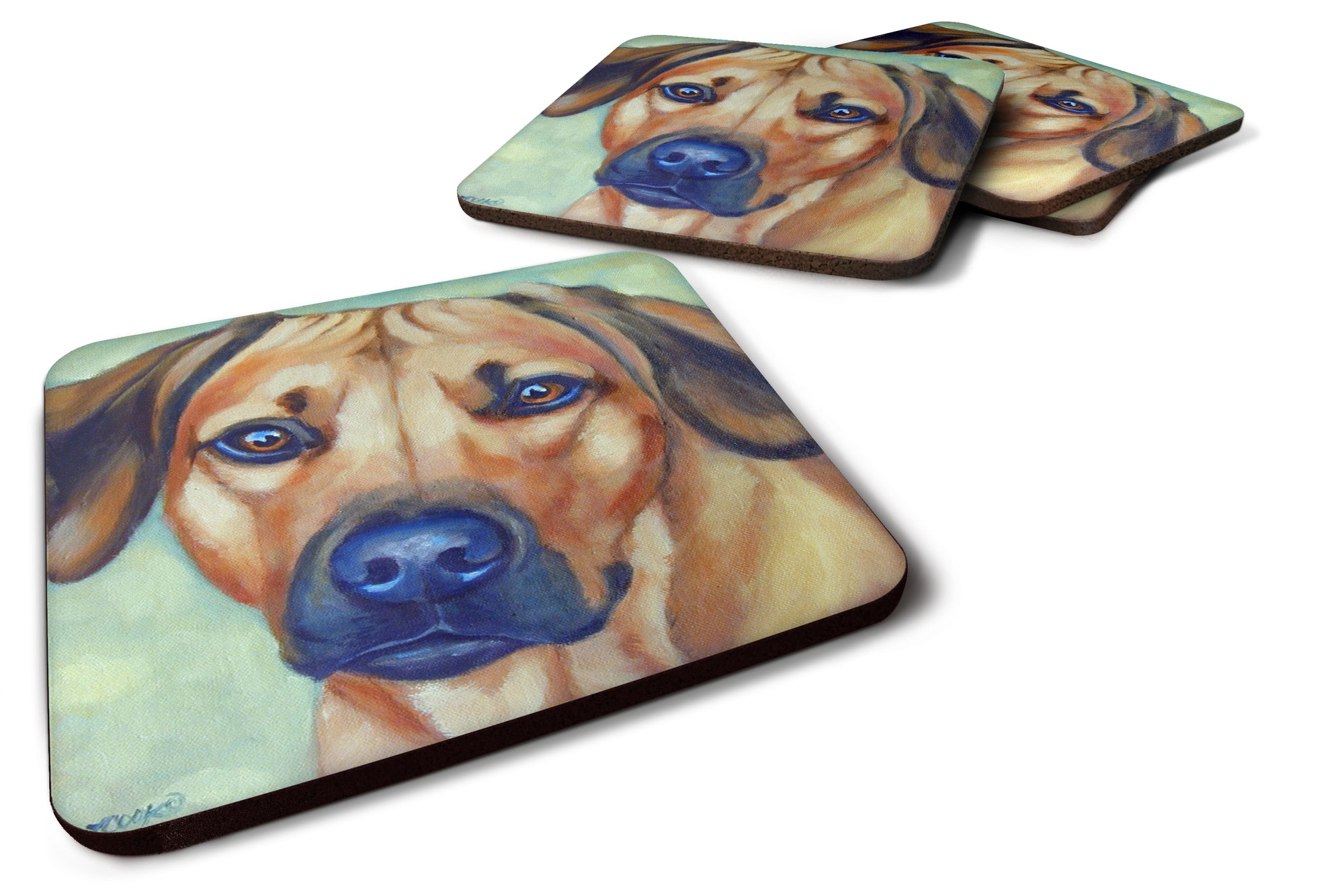 Rhodesian Ridgeback Foam Coasters set of 4  7437FC - the-store.com