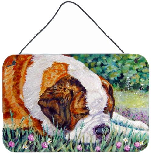 Saint Bernard Naptime Wall or Door Hanging Prints 7445DS812 by Caroline&#39;s Treasures