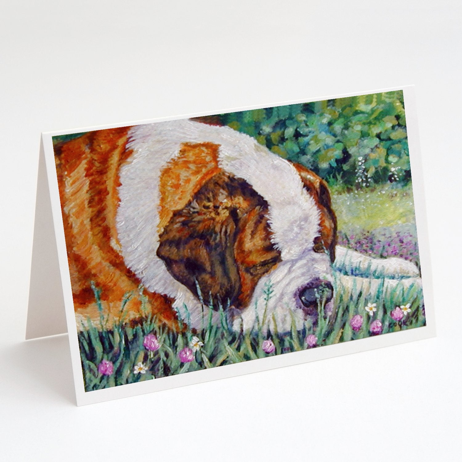 Buy this Saint Bernard Naptime Greeting Cards and Envelopes Pack of 8