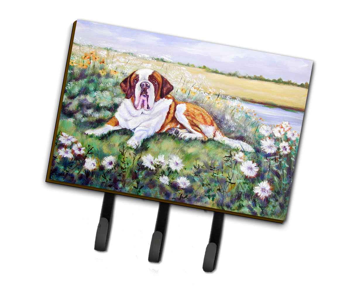 Saint Bernard in Flowers Leash or Key Holder 7446TH68  the-store.com.