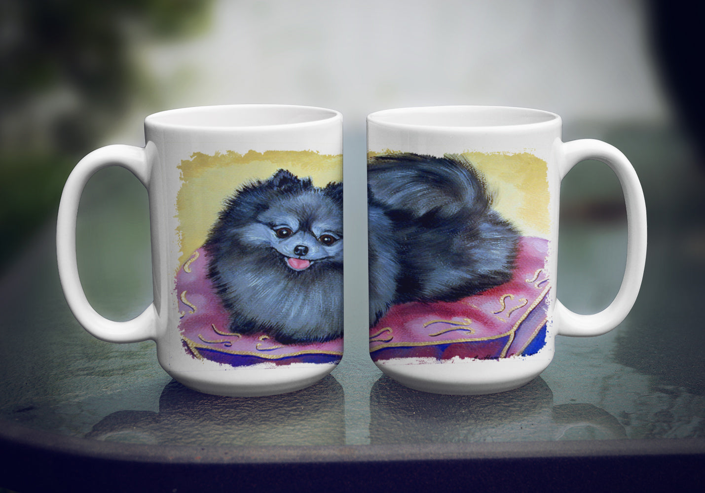 Pomeranian Dishwasher Safe Microwavable Ceramic Coffee Mug 15 ounce 7503CM15  the-store.com.