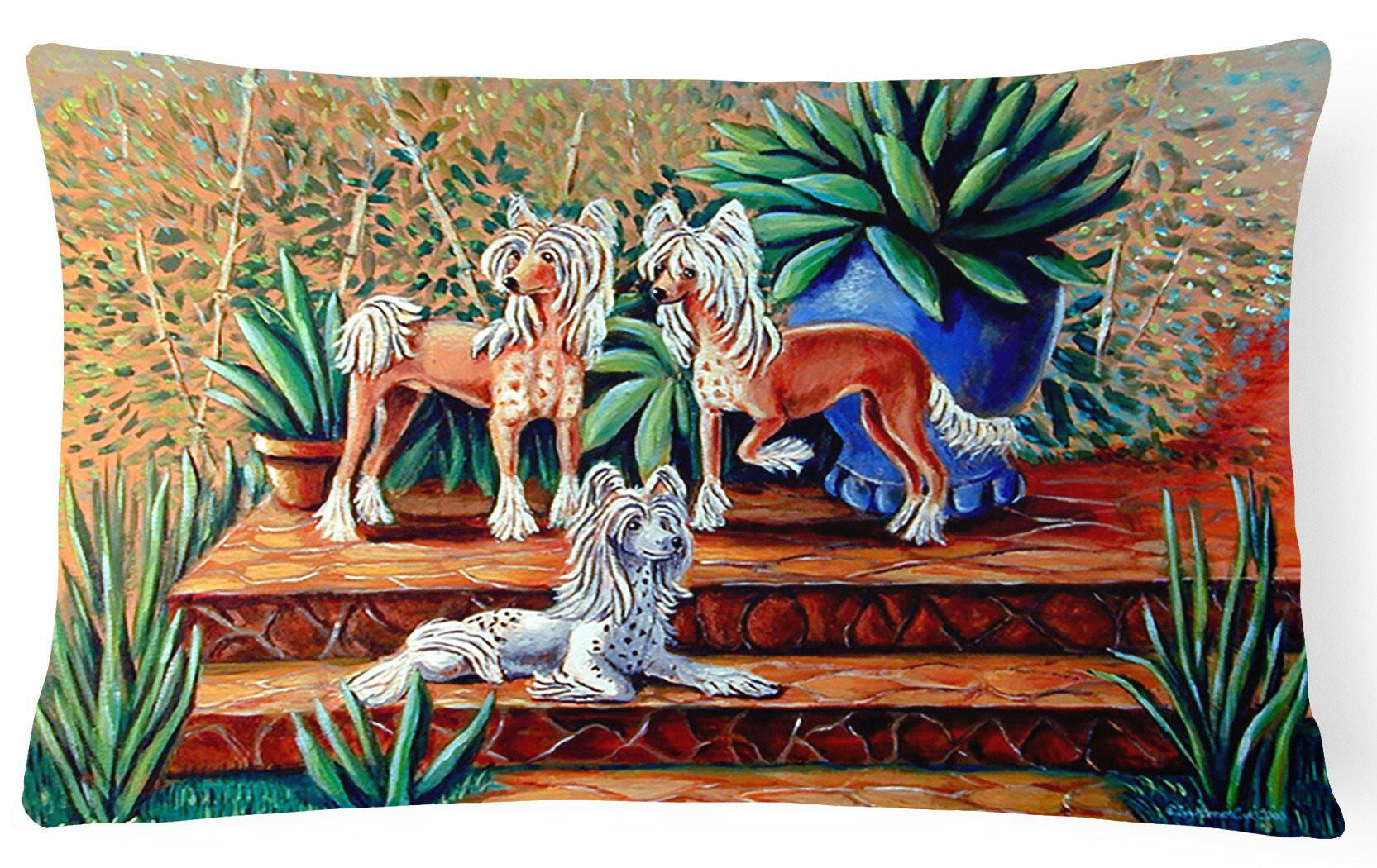 Chinese Crested  Decorative   Canvas Fabric Pillow by Caroline's Treasures