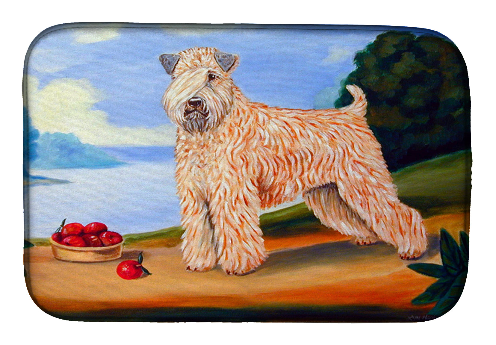 Wheaten Terrier Soft Coated Dish Drying Mat 7509DDM  the-store.com.