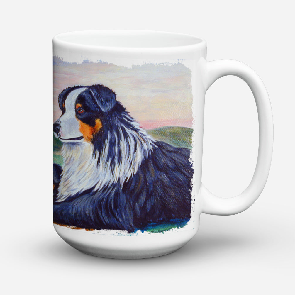 Australian Shepherd Dishwasher Safe Microwavable Ceramic Coffee Mug 15 ounce 7511CM15  the-store.com.