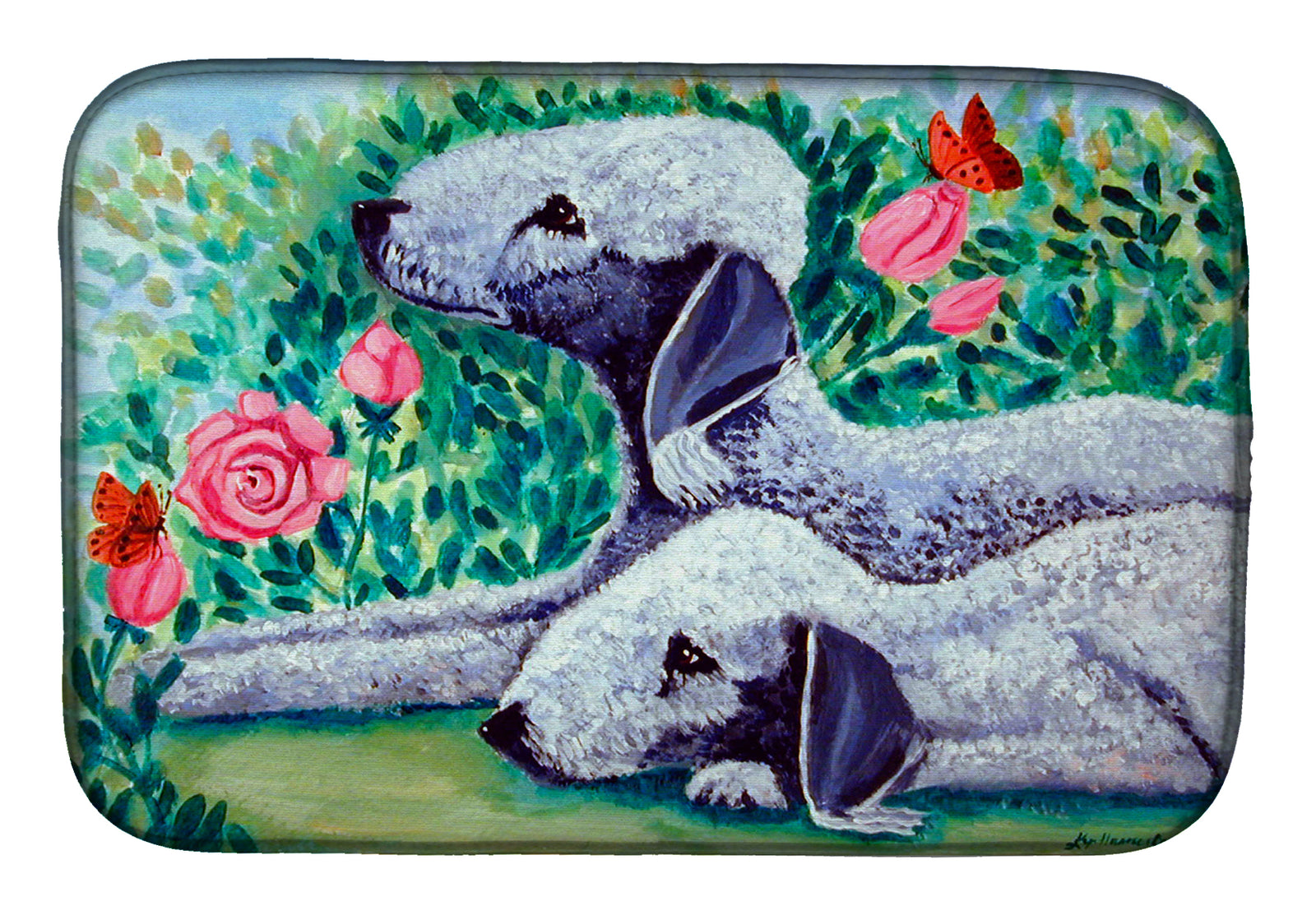 Bedlington Terrier Dish Drying Mat 7512DDM  the-store.com.