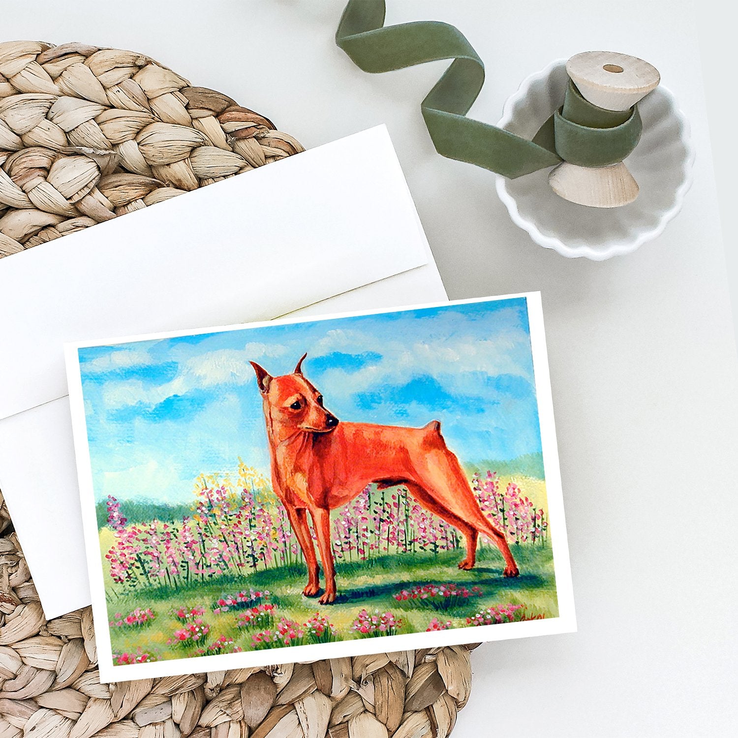 Buy this Min Pin Greeting Cards and Envelopes Pack of 8