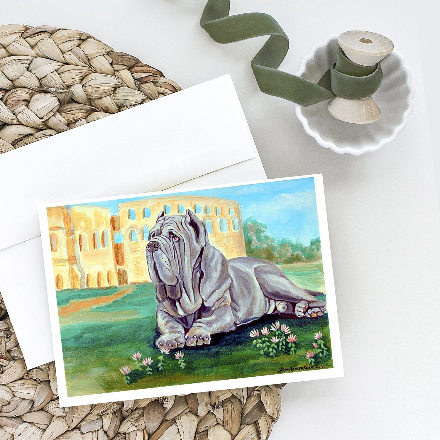Neapolitan Mastiff Greeting Cards and Envelopes Pack of 8 - the-store.com