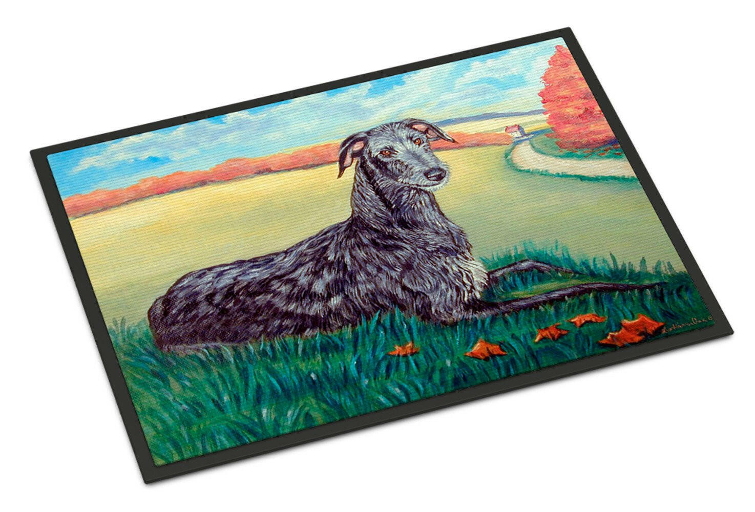 Scottish Deerhound  Indoor Outdoor Mat 18x27 Doormat - the-store.com