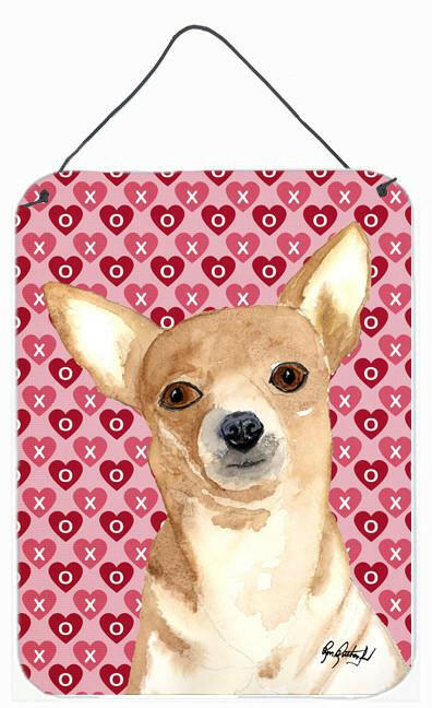 Chihuahua Love and Hearts Aluminium Metal Wall or Door Hanging Prints by Caroline's Treasures