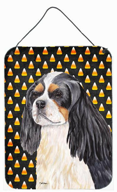 Cavalier Spaniel Tricolor Candy Corn Halloween  Wall or Door Hanging Prints by Caroline's Treasures