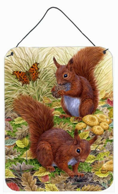 Red Squirrels Wall or Door Hanging Prints ASA2133DS1216 by Caroline's Treasures