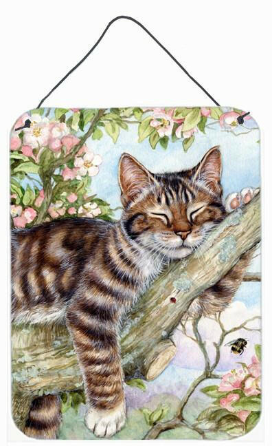 Sleepy Cat by Debbie Cook Wall or Door Hanging Prints CDCO0241DS1216 by Caroline's Treasures