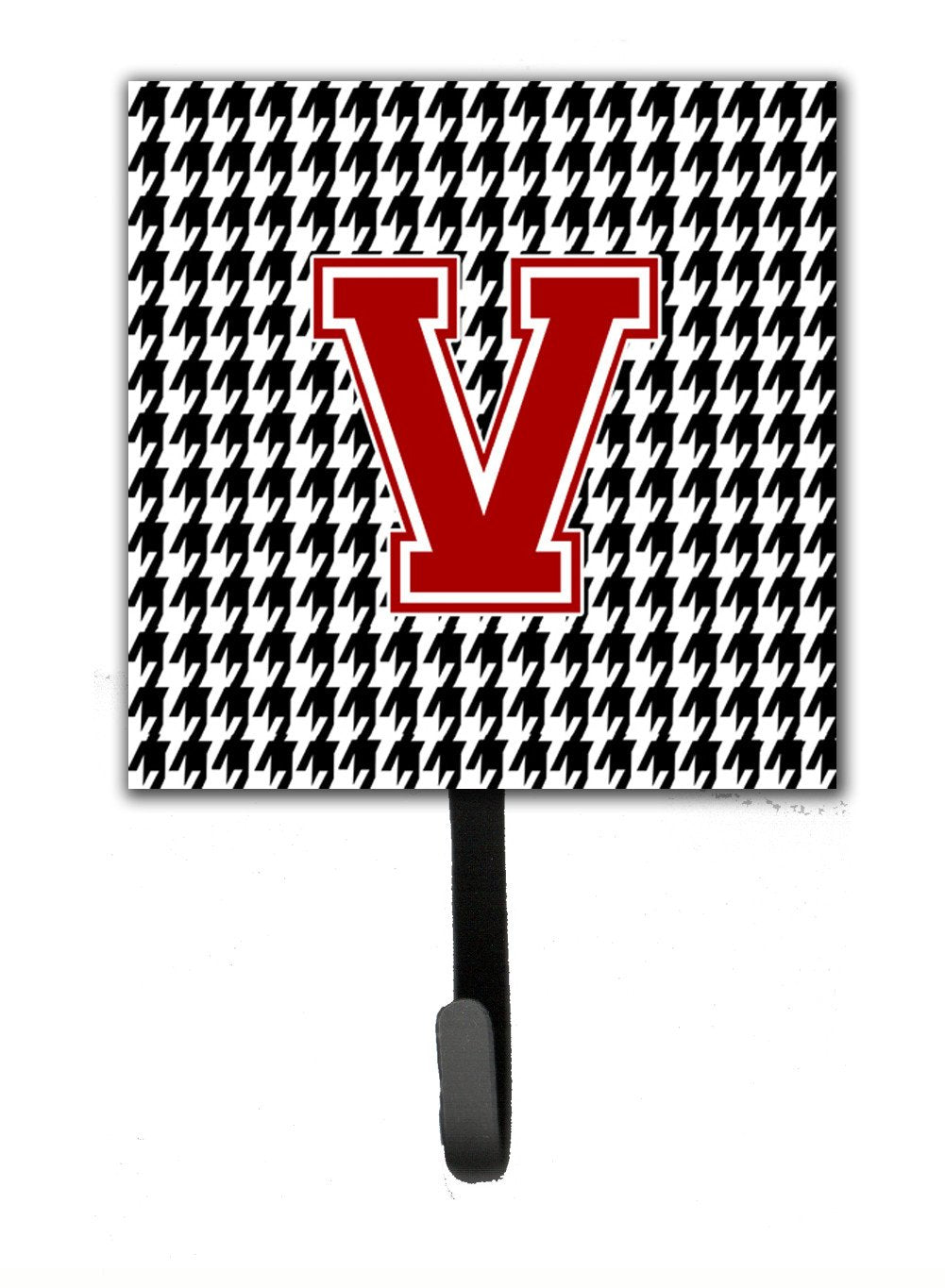 Monogram - Initial V Houndstooth Leash Holder or Key Hook CJ1021 by Caroline's Treasures