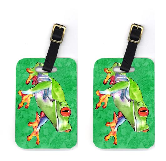 Pair of Frog Luggage Tags by Caroline's Treasures