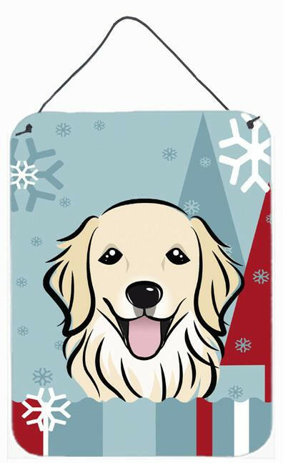 Winter Holiday Golden Retriever Wall or Door Hanging Prints BB1701DS1216 by Caroline's Treasures