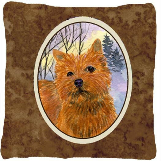 Norwich Terrier Decorative   Canvas Fabric Pillow by Caroline&#39;s Treasures