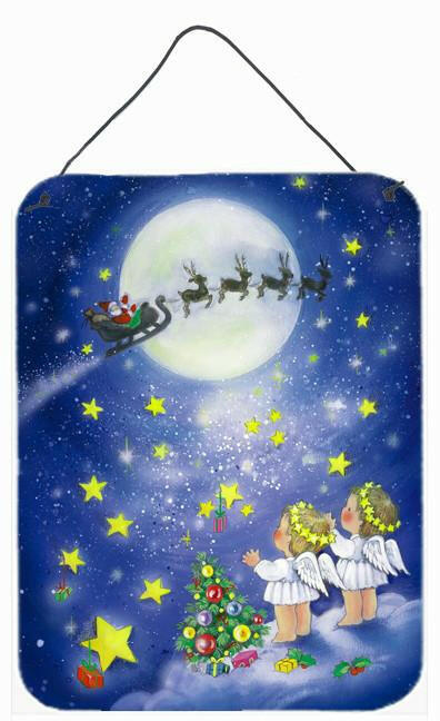 Angels watching Santa Claus Wall or Door Hanging Prints APH0690DS1216 by Caroline&#39;s Treasures