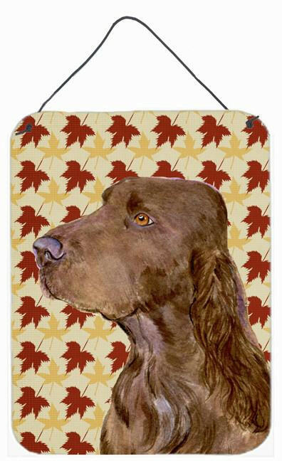 Field Spaniel Fall Leaves Portrait Aluminium Metal Wall or Door Hanging Prints by Caroline's Treasures