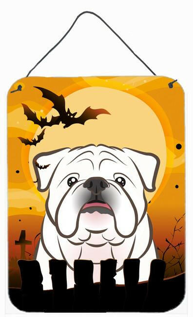 Halloween White English Bulldog  Wall or Door Hanging Prints BB1778DS1216 by Caroline's Treasures