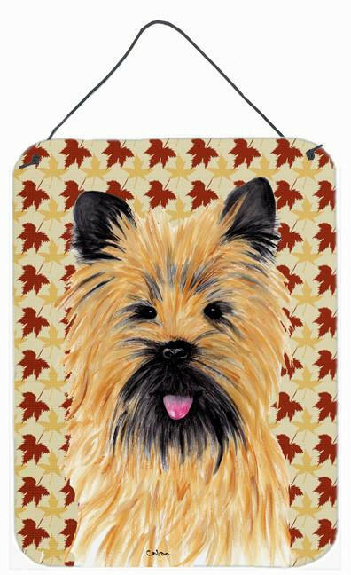 Cairn Terrier Fall Leaves Portrait Aluminium Metal Wall or Door Hanging Prints by Caroline's Treasures