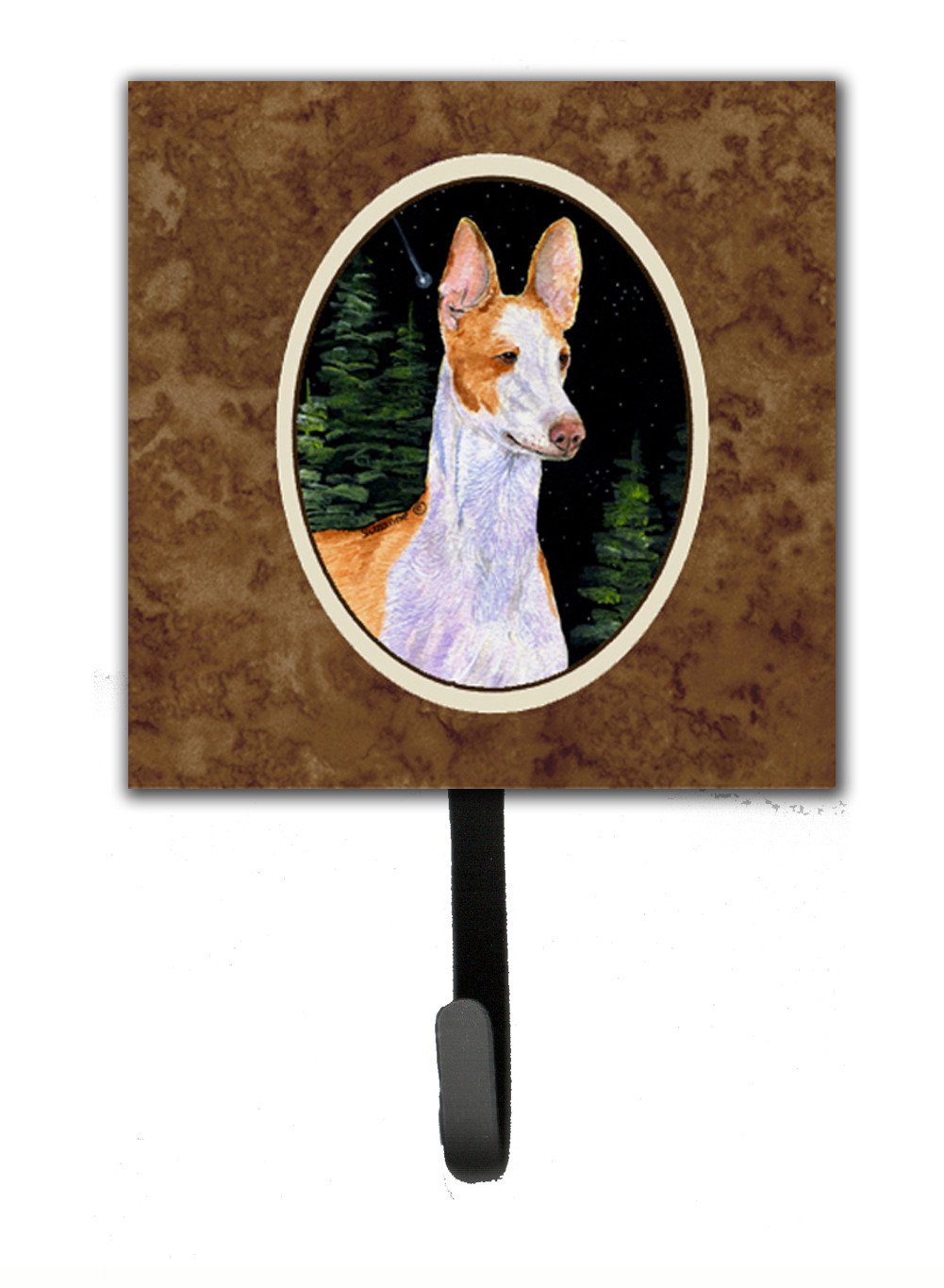 Starry Night Ibizan Hound Leash Holder or Key Hook by Caroline's Treasures