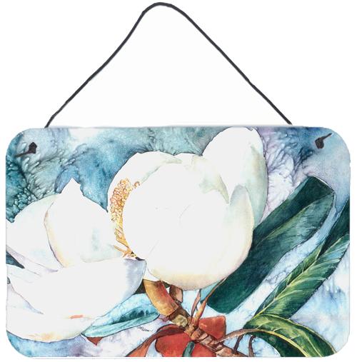 Flower - Magnolia Indoor Aluminium Metal Wall or Door Hanging Prints by Caroline's Treasures