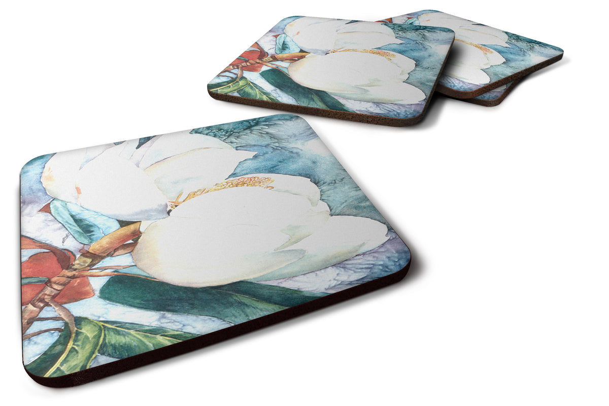 Set of 4 Flower - Magnolia Foam Coasters - the-store.com