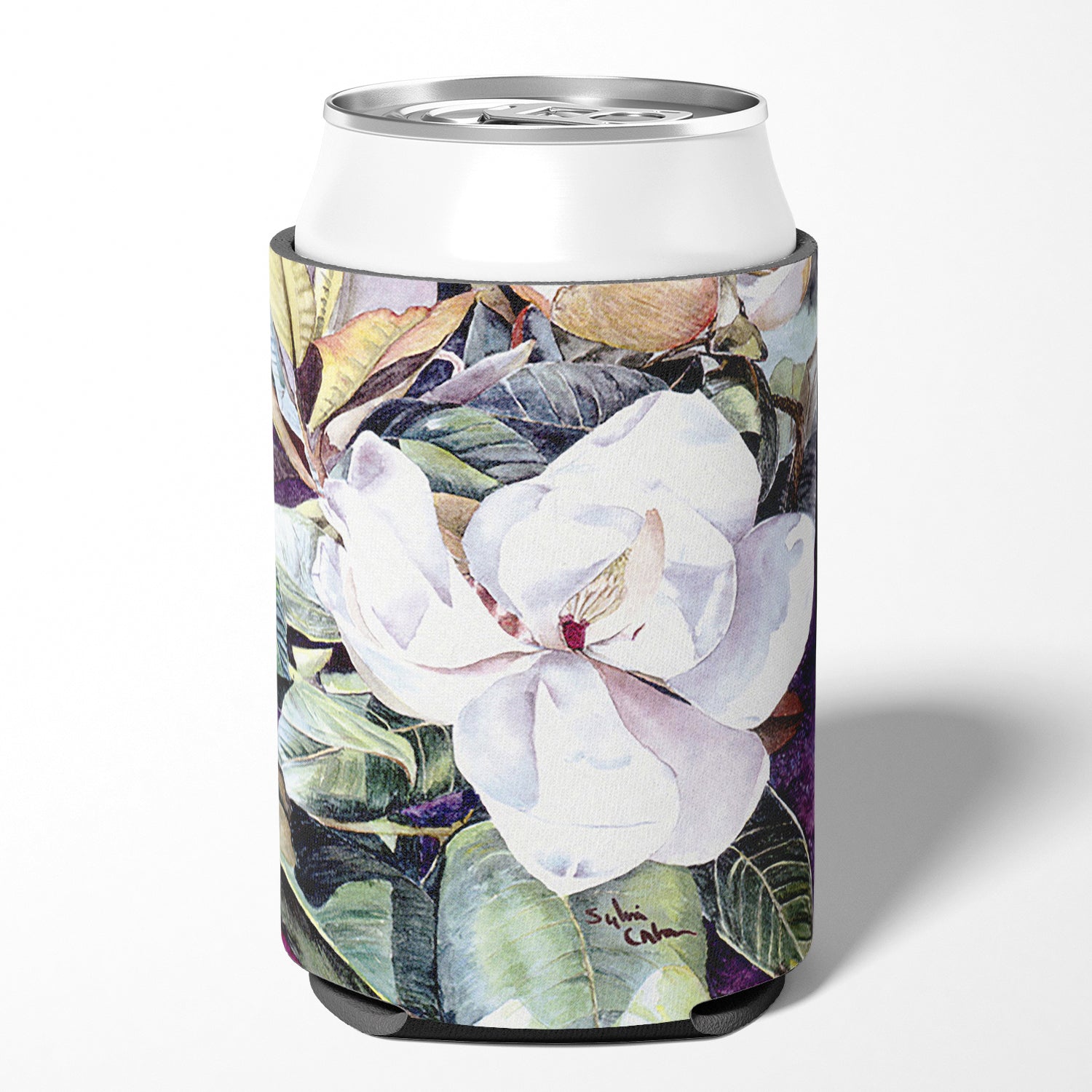 Flower - Magnolia Can or Bottle Beverage Insulator Hugger.