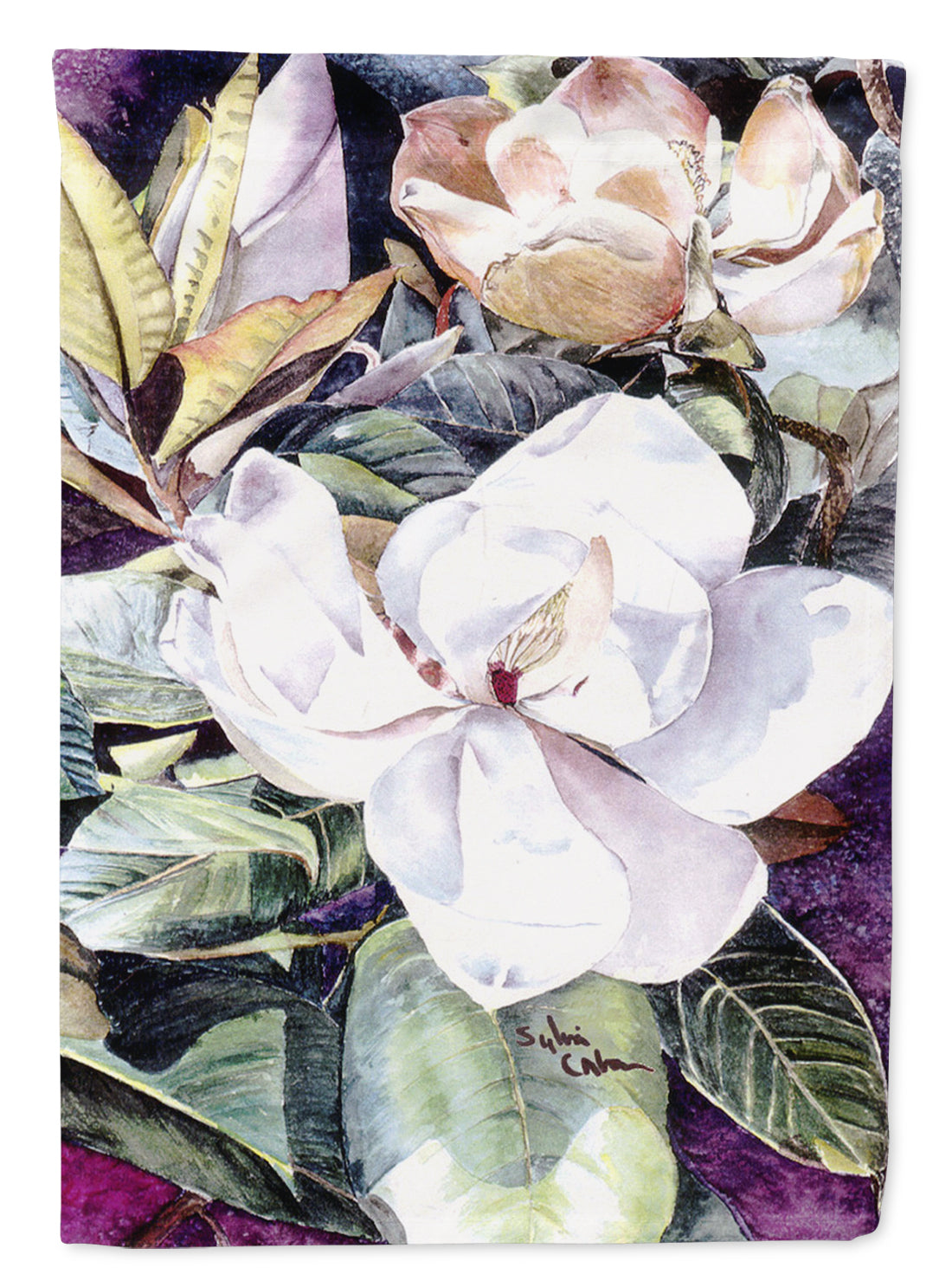 Flower - Magnolia Flag Canvas House Size  the-store.com.