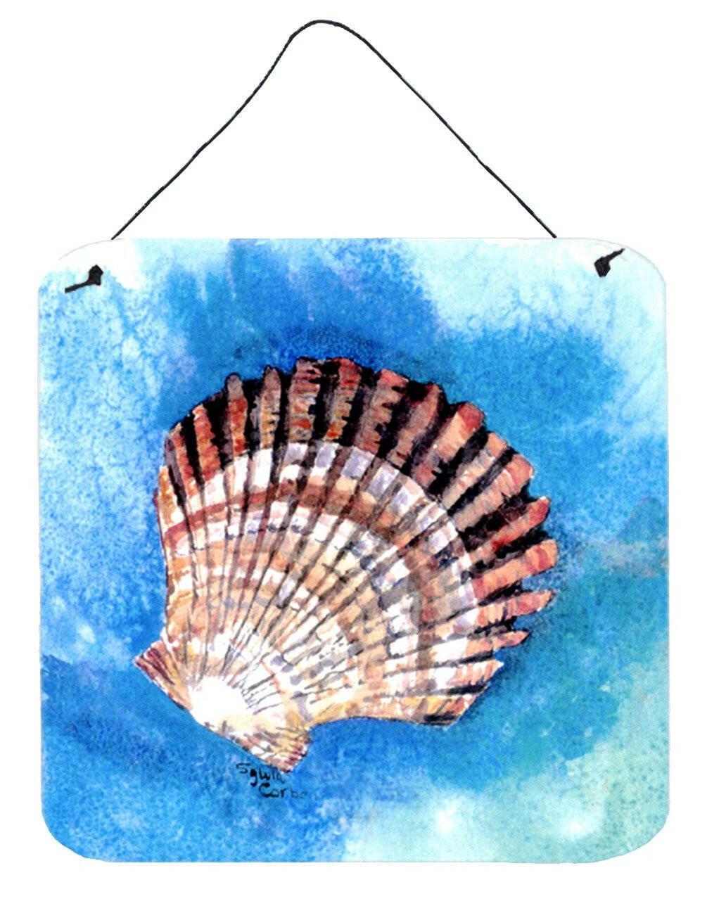 Shells Aluminium Metal Wall or Door Hanging Prints by Caroline&#39;s Treasures