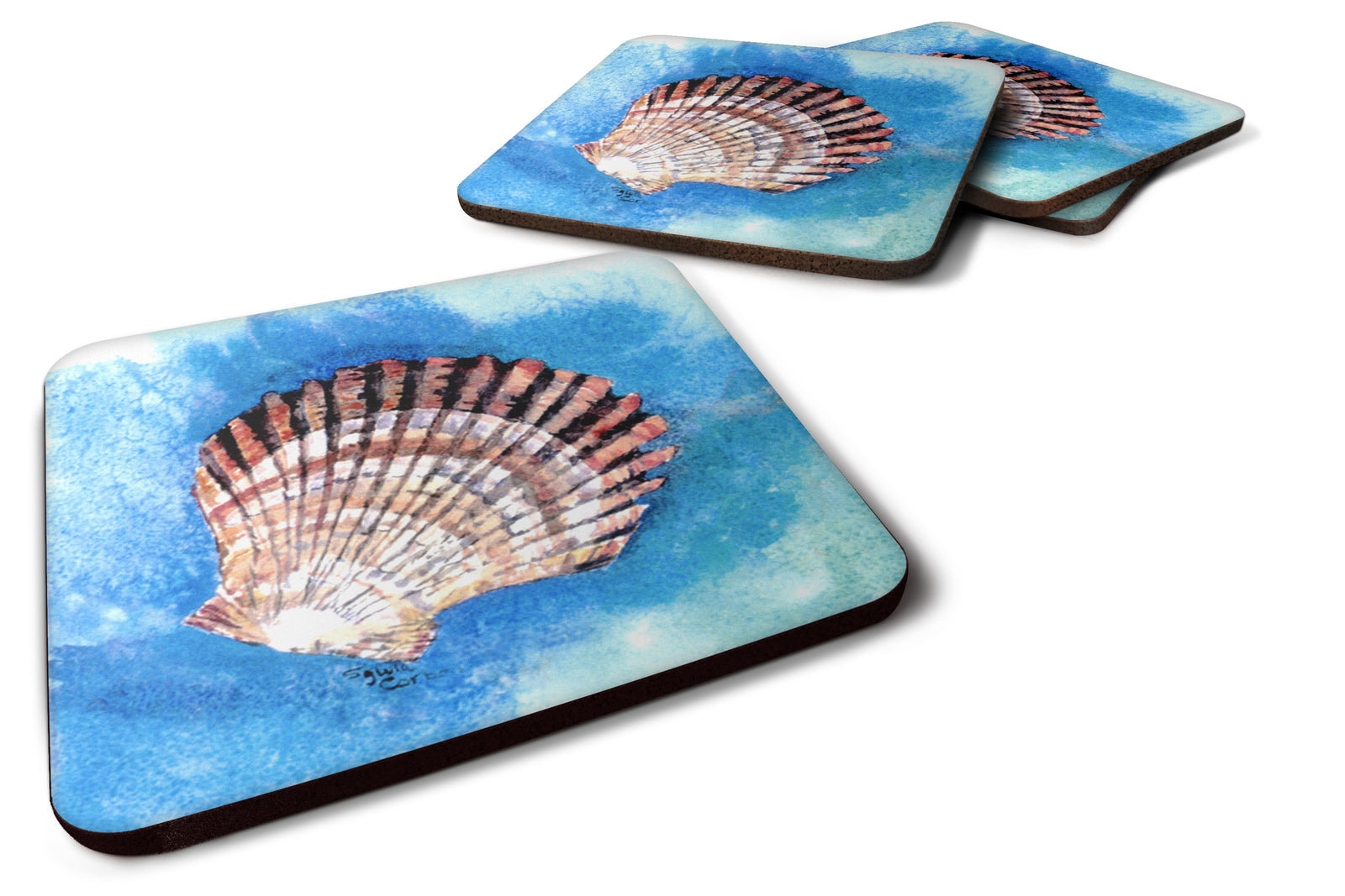 Set of 4 Shells Foam Coasters - the-store.com