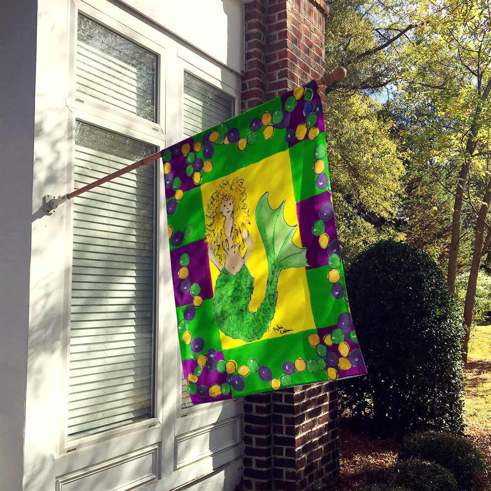 Mardi Gras Mermaid Flag Canvas House Size  the-store.com.